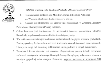 Plakat wydarzenia O Laur Jabłoni 2019