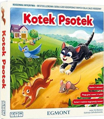Okładka książki Kotek Psotek [Gra] / autor gry Jim Deacove ; ilustracje Zofia Burkowska ; redakcja Patryk Blok.