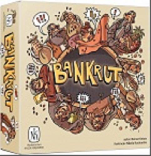 Okładka książki Bankrut [Gra karciana] / Reiner Knizia, ilustracje Nikola Kucharska.