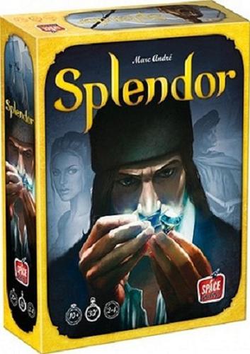 Okładka książki Splendor / [Gra] autor Andre Marc; ilustrator Pascal Quidault; tłumaczenie Monika Żabicka.