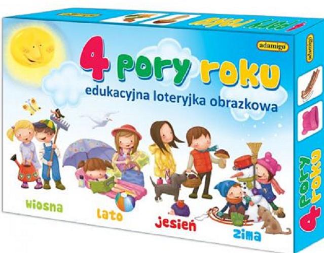 Okładka książki 4 pory roku : edukacyjna loteryjka obrazkowa / Julia Pogorzelska ; ilustracje Dorota Szoblik.