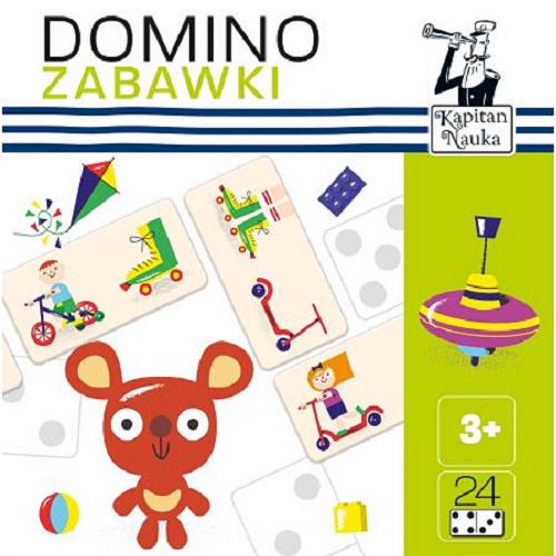 Okładka książki Domino zabawki / [Gra edukacyjna] ilustracje Maciej Łazowski.
