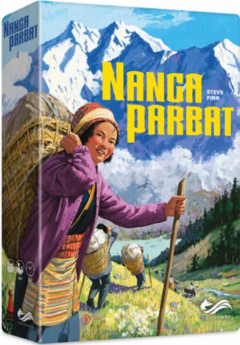 Okładka książki Nanga Parbat : [Gry planszowe] / Steve Finn ; ilustracje Ossi Heikkala ; tłumaczebie Michał Szewczyk