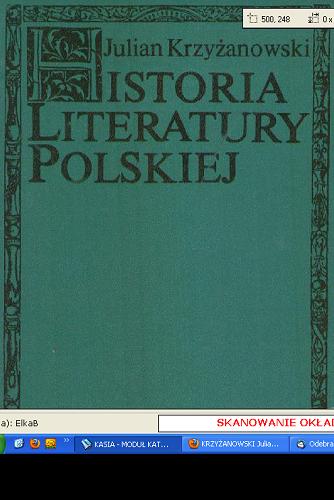 Okładka książki Historia literatury polskiej : alegoryzm - preromantyzm / Julian Krzyżanowski.