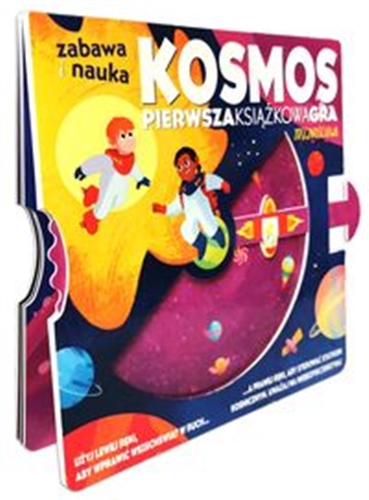 Okładka książki Kosmos : pierwsza książkowa gra zręcznościowa / [tekst: Paolo Mancini, Luca de Leone ; ilustracje: Agnese Naseddu ; tłumaczenie z j. angielskiego: Karolina Tudruj-Wrożyna].