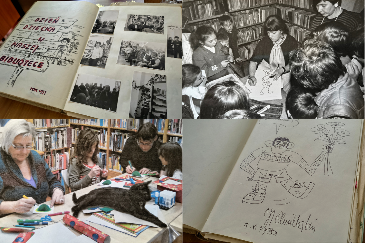 Kolaż zdjęć z biblioteki nr LIV