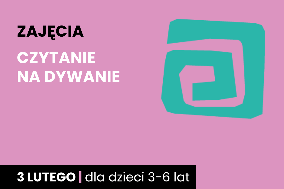 Rysunek zielonej spirali. Do tego tekst: zajęcia; czytanie na dywanie; 3 lutego; dla dzieci 3-6 lat.