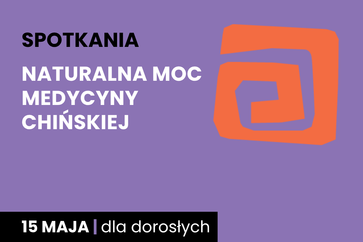 Rysunek pomarańczowej spirali. Do tego tekst: spotkania; Katarzyna Bellingham; 14 maja; dla dorosłych.