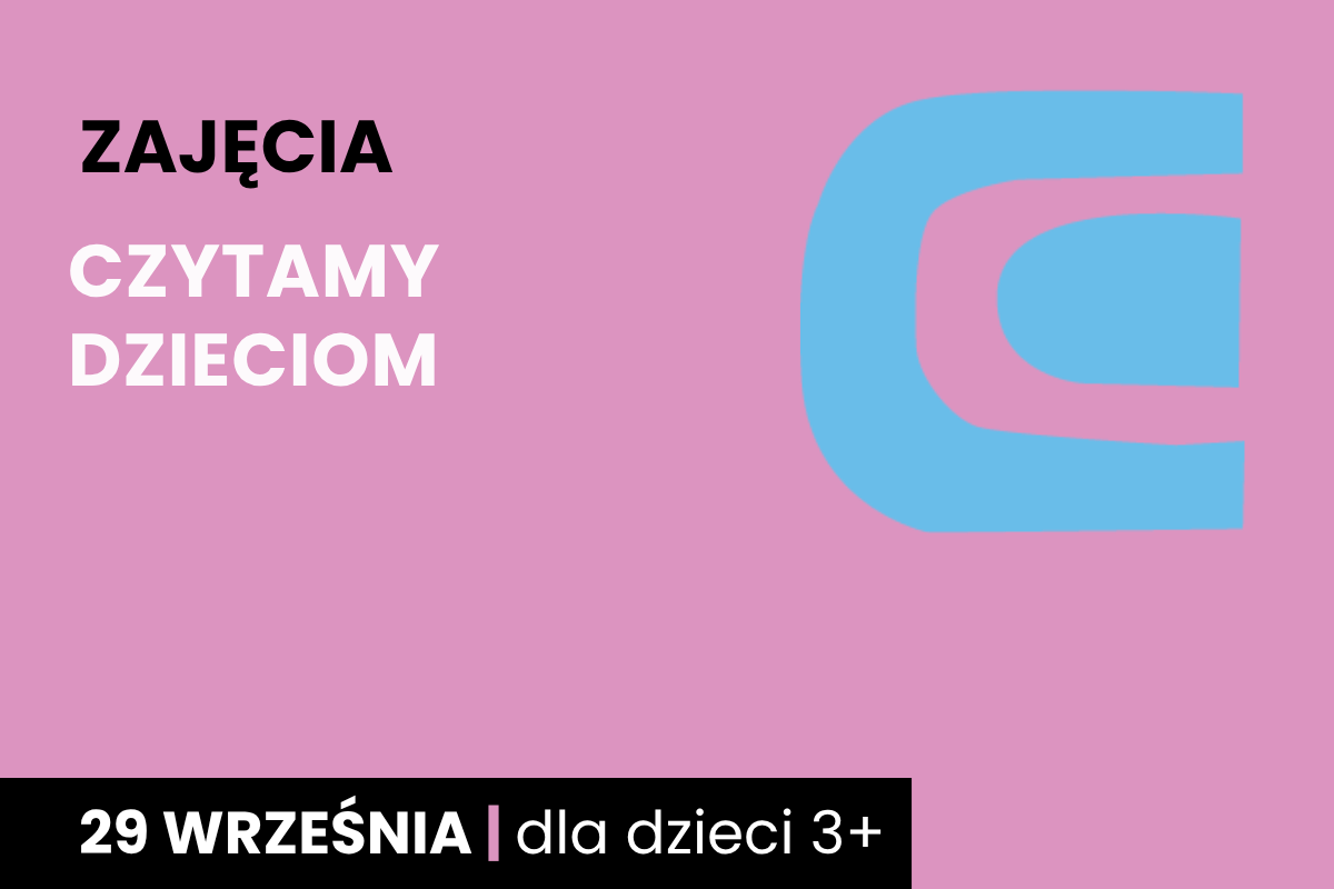Symboliczny rysunek górnej krawędzi książki. Do tego tekst: zajęcia; czytamy dzieciom; 29 września; dla dzieci 3 plus.
