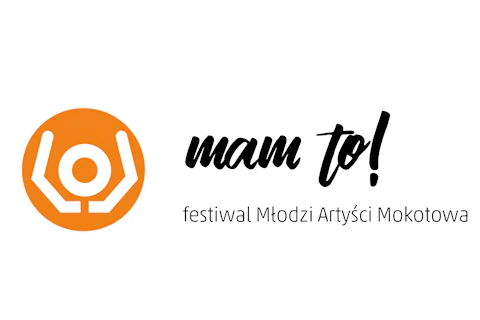 Logo festiwalu mam to! Kilka kresek i kółko jakby ręce wznoszące się nad głową.