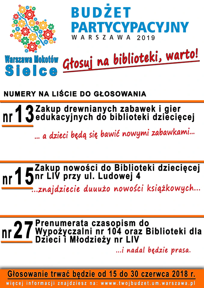 Głosuj na biblioteki, warto!