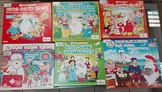 Sześć gier planszowych z serii Było sobie życie.