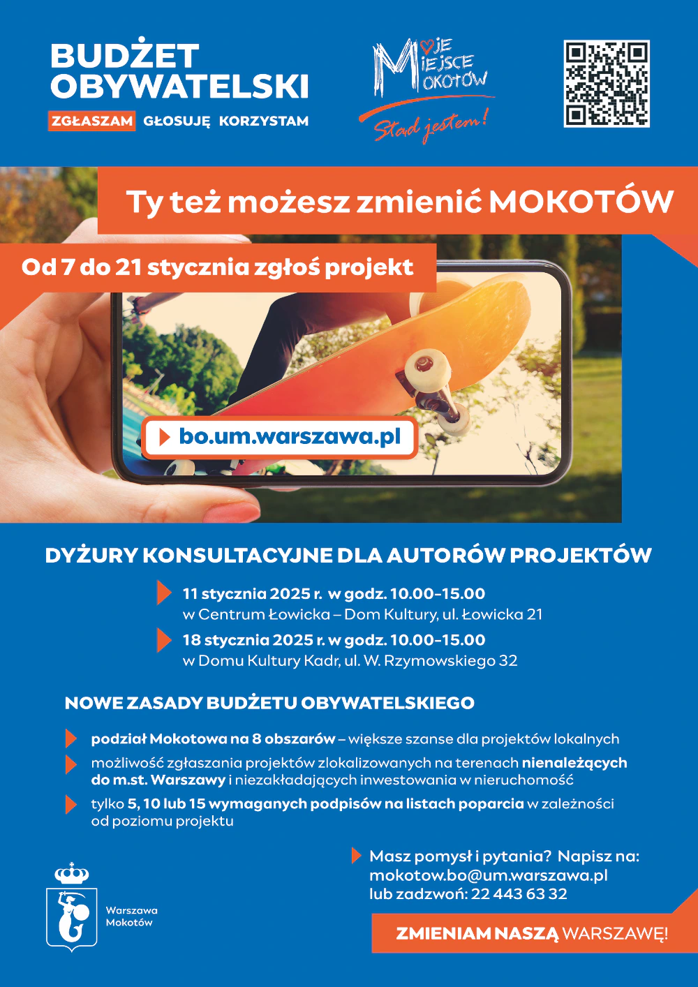 Plakat promujący budżet obywatelski w 2025 roku