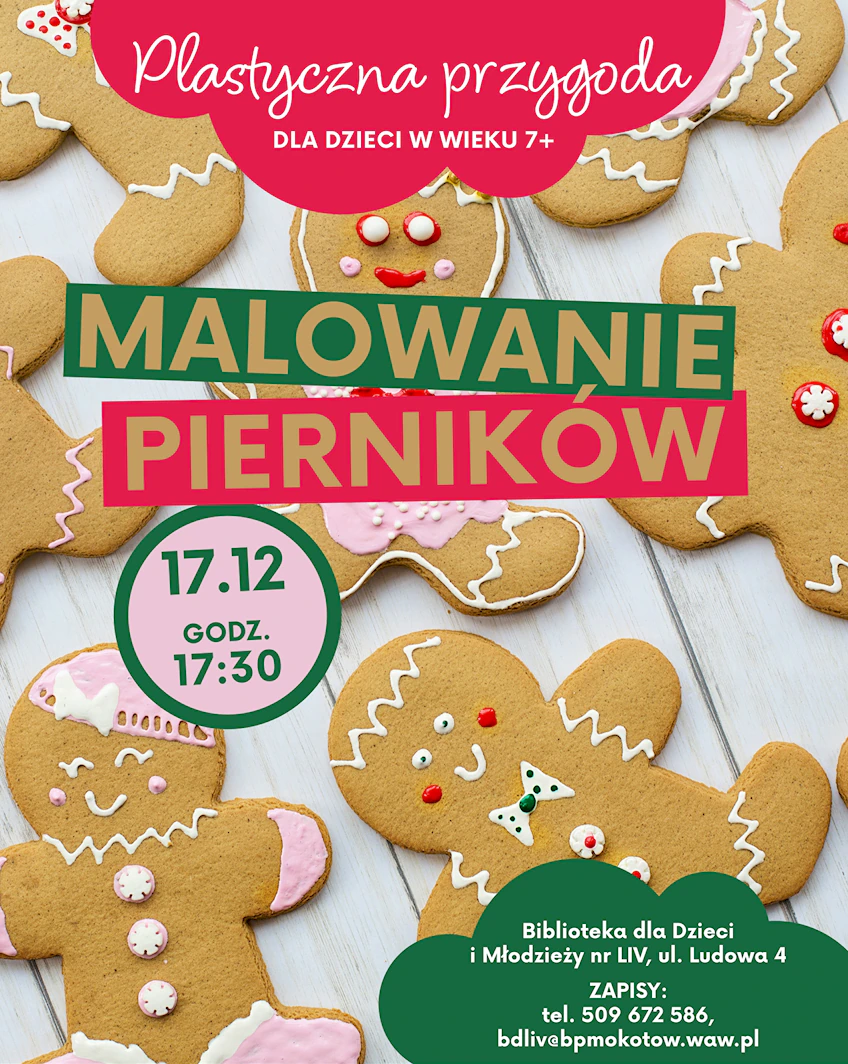 Na jasnym stole leży kilka piernikowych ludzików w duchu grudniowych świąt.