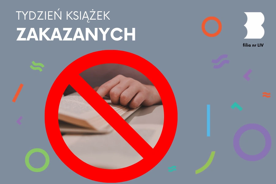 W znaku zakazu widnieje zdjęcie dłoni przesuwającej się po otwartej książce.