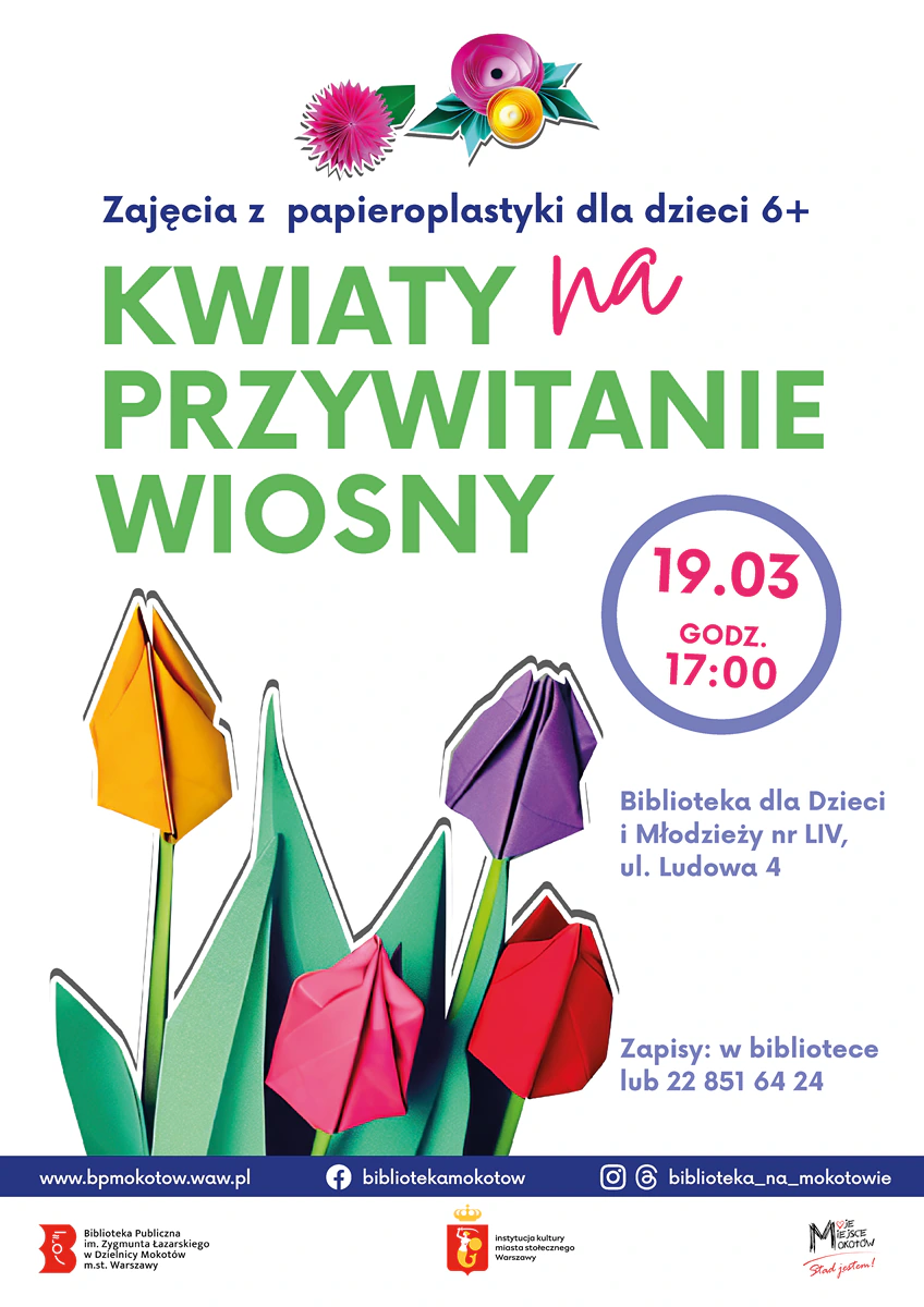 Naręcze papierowych tulipanów towarzyszy tekstowi zawartemu w artykule.