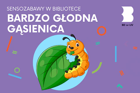 Przesympatyczna pomarańczowa gąsienia je zielony liść.