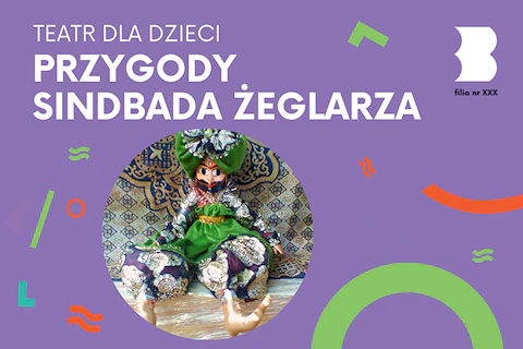 Lalka przypominająca indyjskiego maharadżę opiera się płótno w kwadratowe wzory.