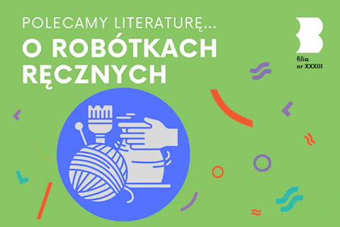 Ikonograficzny rysunek lepionego garnka, szerokiego pędzla malarskiego i kłębka wełny.