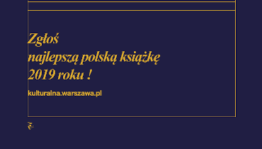Plakat wydarzenia Nagroda literacka m.st. Warszawy