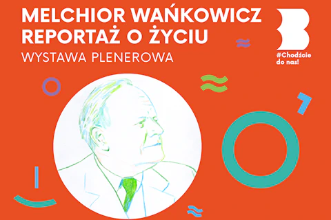 Pastelowy rysunek portretowy Melchiora Wańkowicza, dojrzałego mężczyzny w garniturze i krawacie.