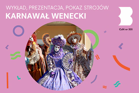 Trzy fantazyjnie ubrane kobiety w białych maskach, z wachlarzami pod kolor strojów, jak to zwykle bywa w karnawale weneckim.