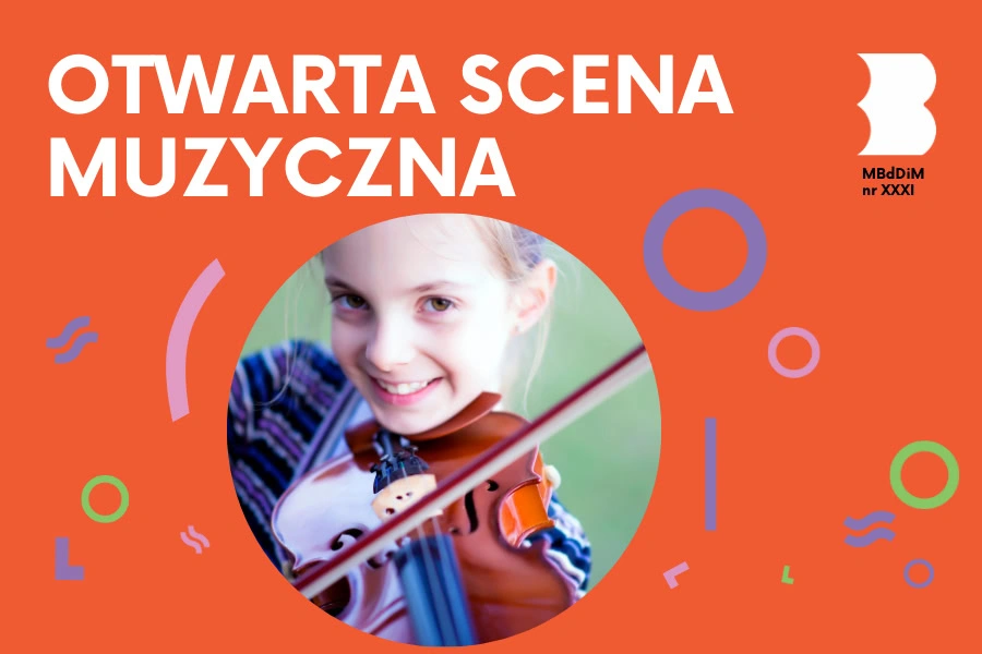 Młoda dziewczynka gra na skrzypcach.