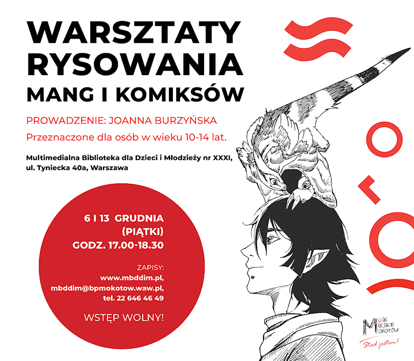 Czarno-biały rysunek w stylu mangi, na którym niewielki smok siedzi na głowie elfa.