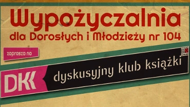 Plakat wydarzenia Dyskusyjny Klub Książki