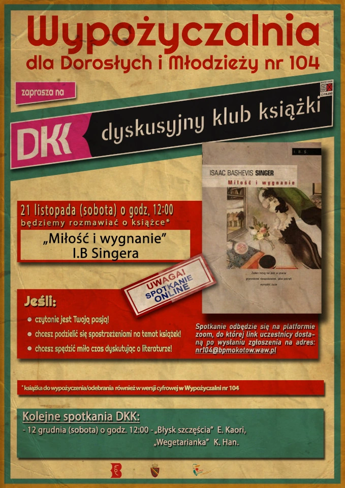 Plakat wydarzenia DKK Listopad