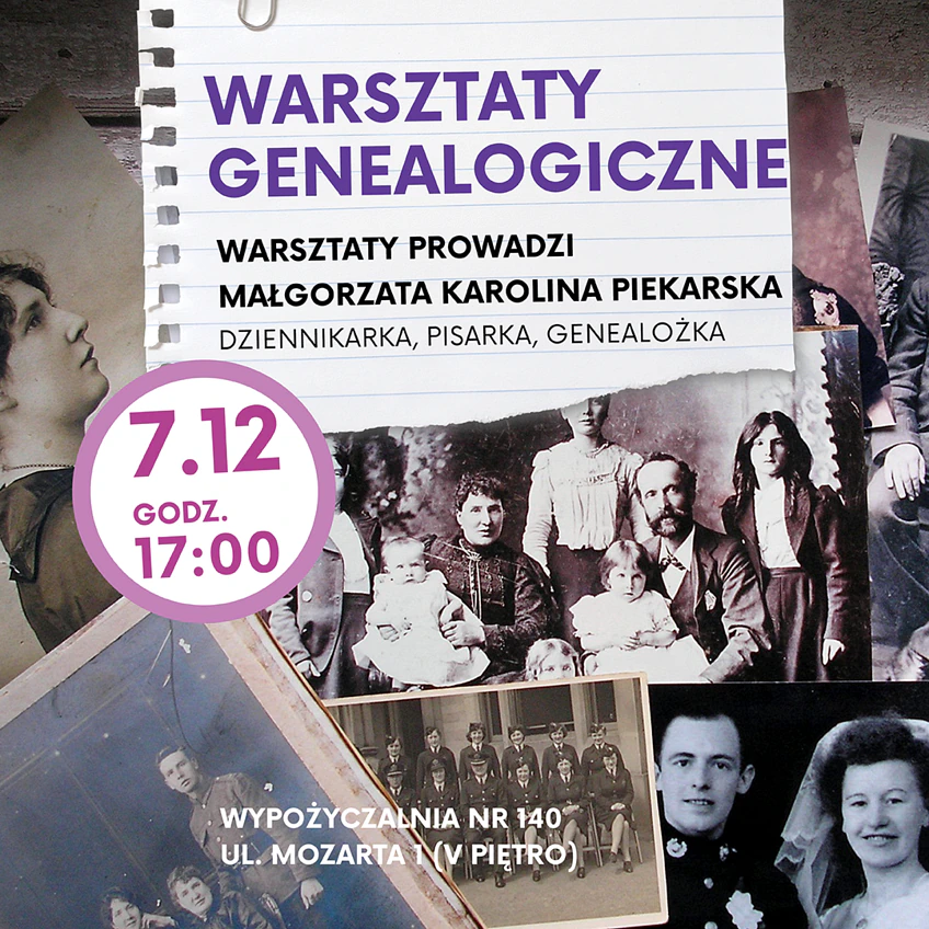 Siedem starych, czarno-białych zdjęć rozrzucone na drewnianych deskach. Do tego tekst zawarty w artykule.