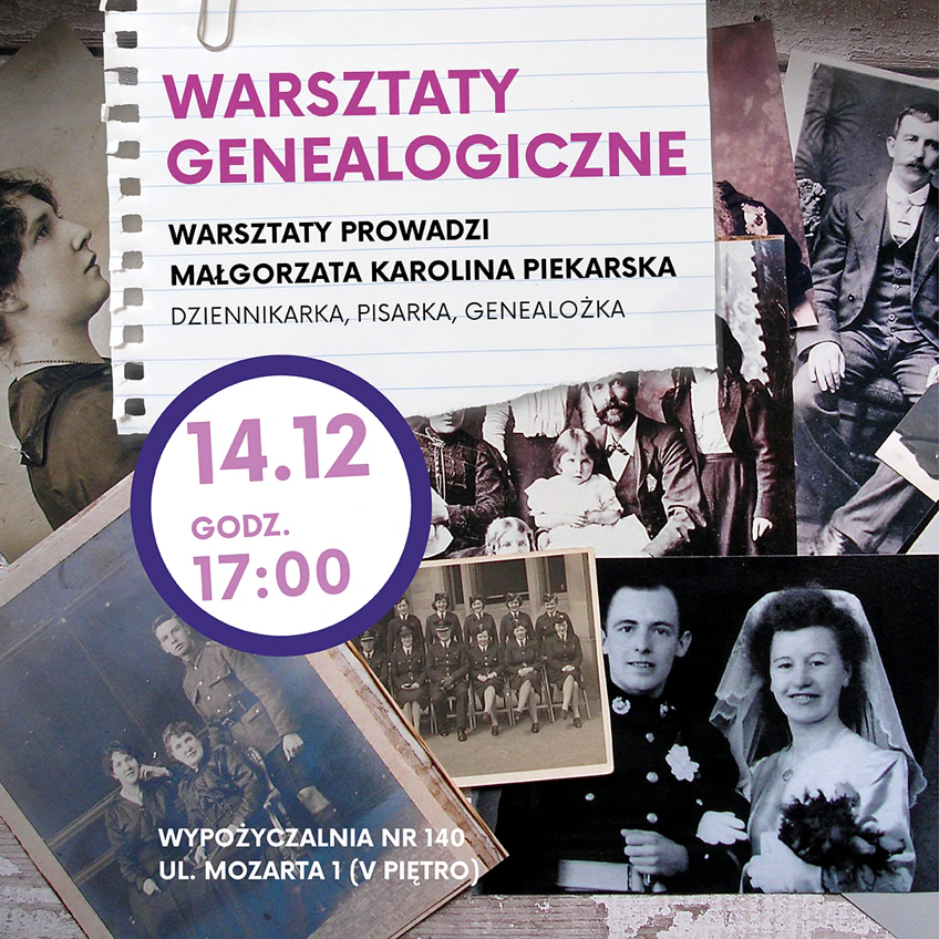Siedem starych, czarno-białych zdjęć osób rozrzucone na drewnianych deskach. Do tego tekst zawarty w artykule.