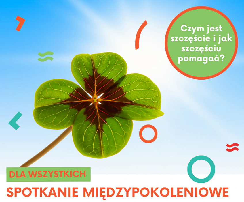 Czterolistna koniczyna na tle Słońca.