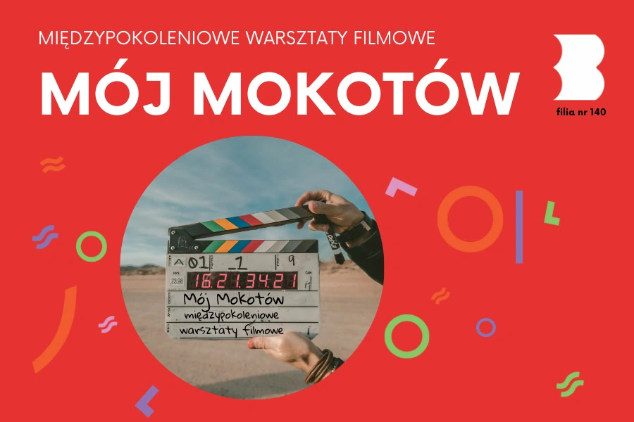 W kółku tak zwany klaps filmowy z elektronicznym licznikiem.