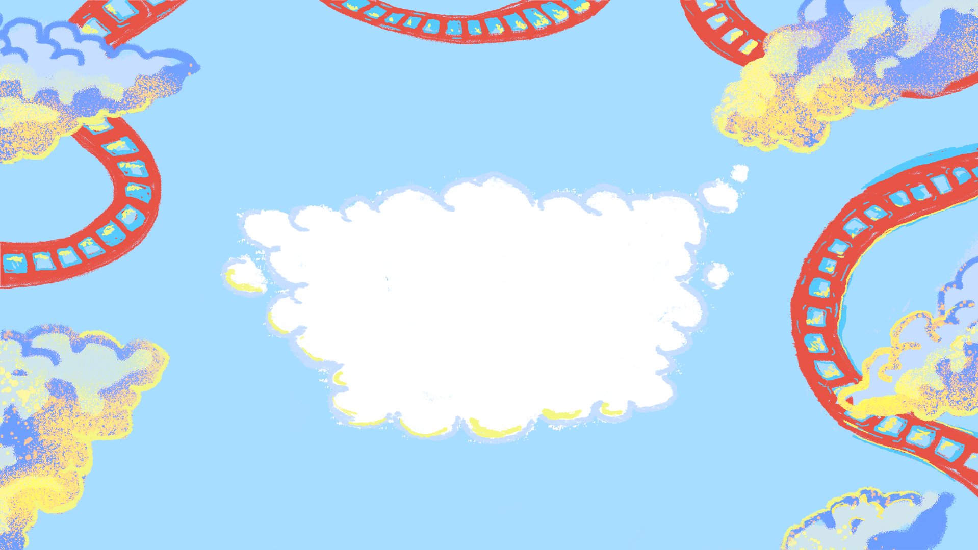 Plansza przypominająca pogodne niebo...