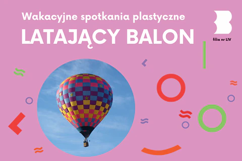 Wielobarwny balon na gorące powietrze unosi się na tle nieba.