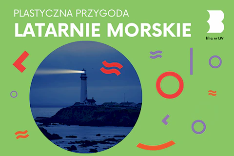 W półmroku widać jak latarnia morska świeci swym reflektorem w odległy horyzont.