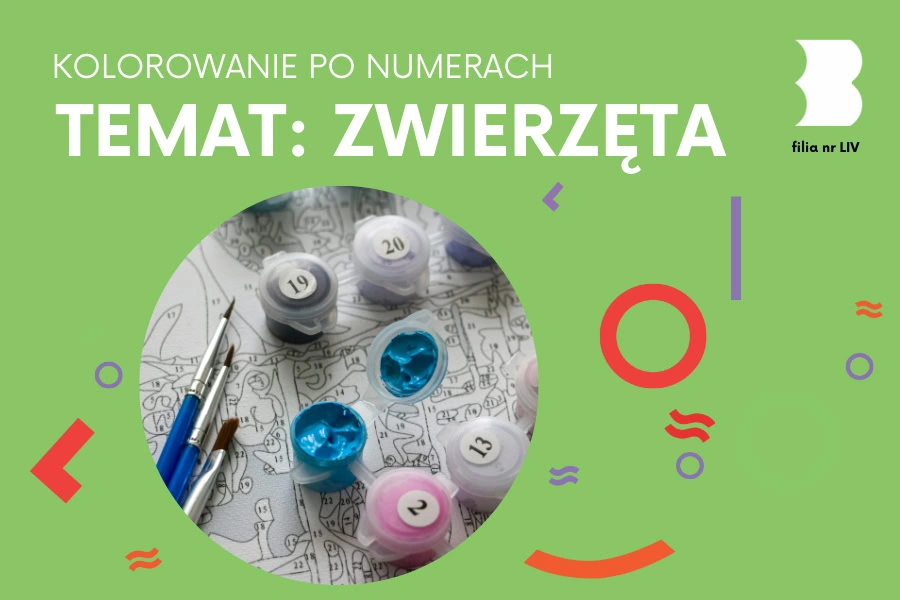 Cienkie pędzle oraz ponumerowane pojemniki na farbę leża na kartce, na której są narysowane linie i numery.