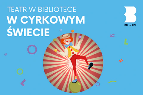 Rysunek żaglującego klauna, który jedną nogą stoi na piłce.