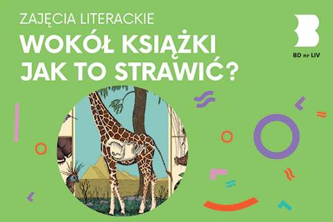 Żyrafa z przekrojem układu pokarmowego.