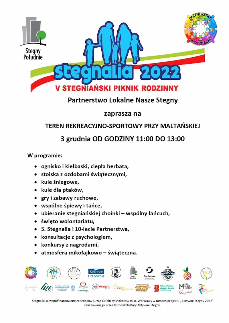 Plakat promujący piknik na Stegnach.