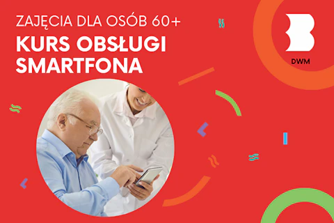 Młoda dziewczyna pomaga starszemu mężczyźnie w obsłudze smartfona.