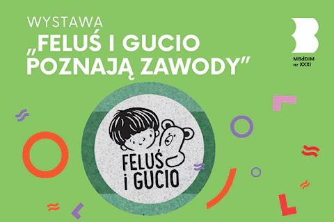 Czarno-biały rysunek głowy chłopca i misia.