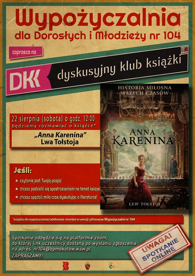 Plakat wydarzenia DKK Sierpień