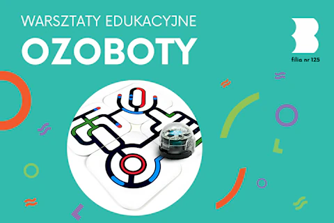 Na położonych obok siebie kartach są narysowane kolorowe kreski. Po kreskach jedzie niewielki robot o przezroczystej kopule.