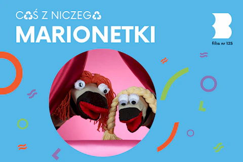 Dwie kolorowe pacynki uśmiechają się do nas.