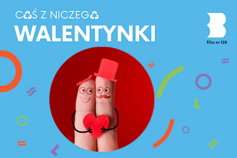 Pani i pan przytuleni do siebie, a zrobieni są z dwóch palców i przyklejonych kartek i rysunków twarzy.