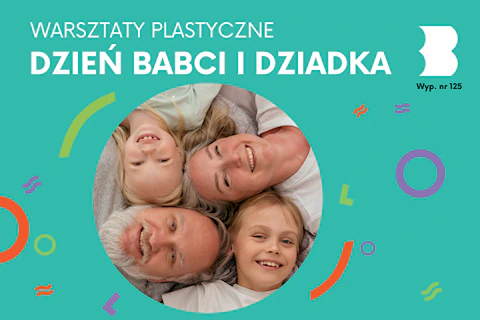 Głowa przy głowie leżą prostopadle do siebie dziadek, babcia i dwójka wnucząt.
