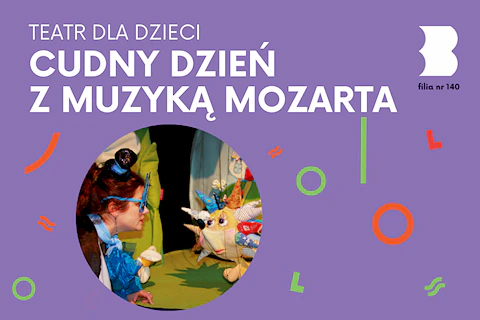 Kukiełka jeża z kolorowymi kolcami rozmawia z aktorką z wielkimi niebieskimi okularami.