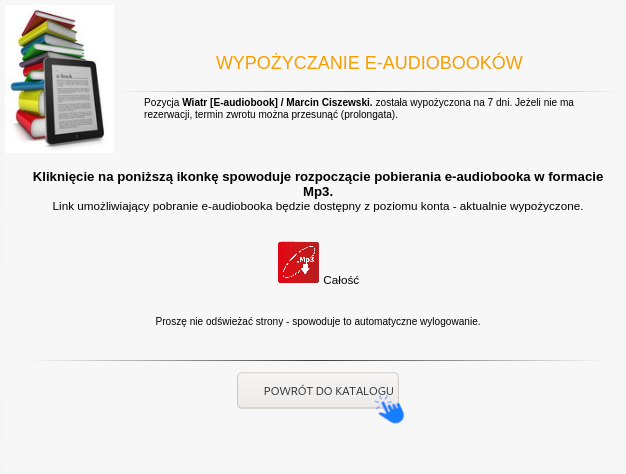 Proces pobierania eAudiobooka